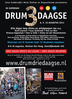 Cesar Zuiderwijk teacher at the thirteenth Slagwerk3Daagse August 08 - 10, 2014