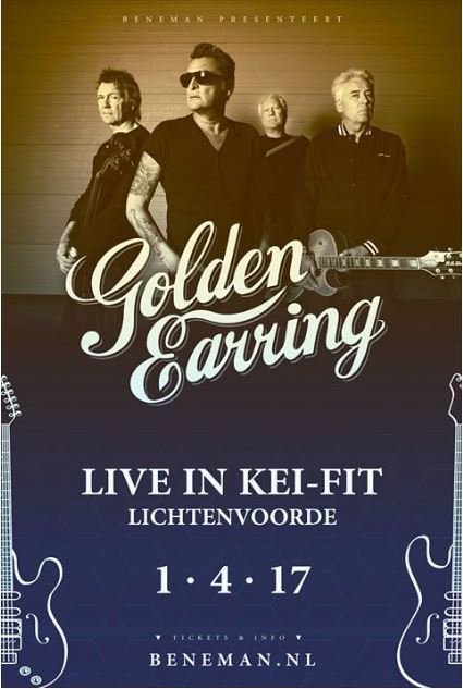 Golden Earring show ad April 01, 2017 Lichtenvoorde - Sportcentrum Kei-Fit