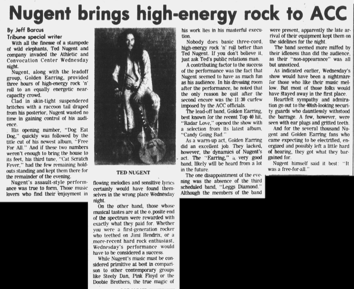Golden Earring special guest for Ted Nugent show review